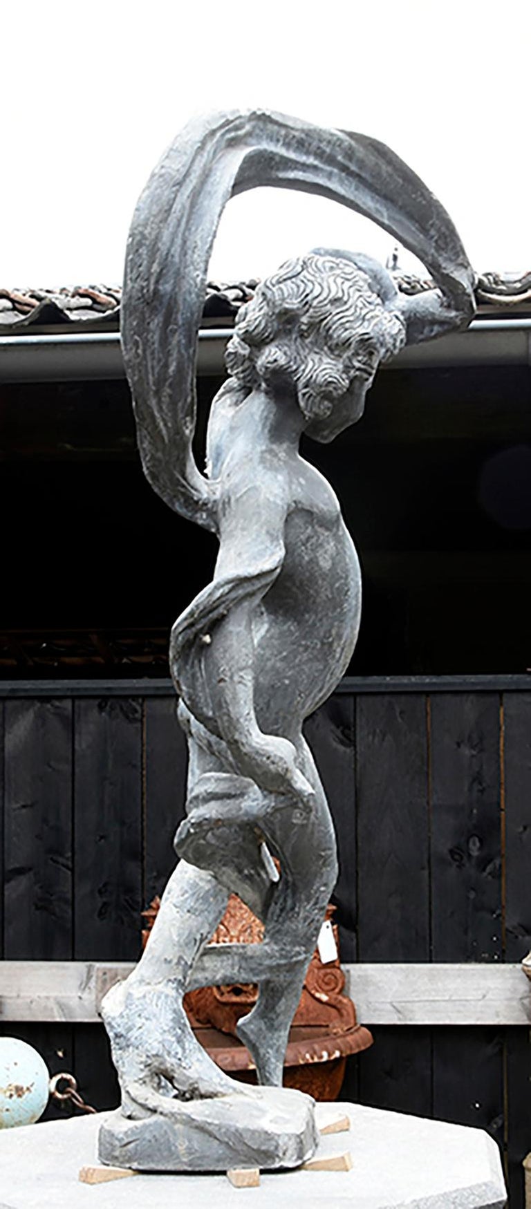 Beautiful Vintage Statue Made Out of Lead at 1stDibs