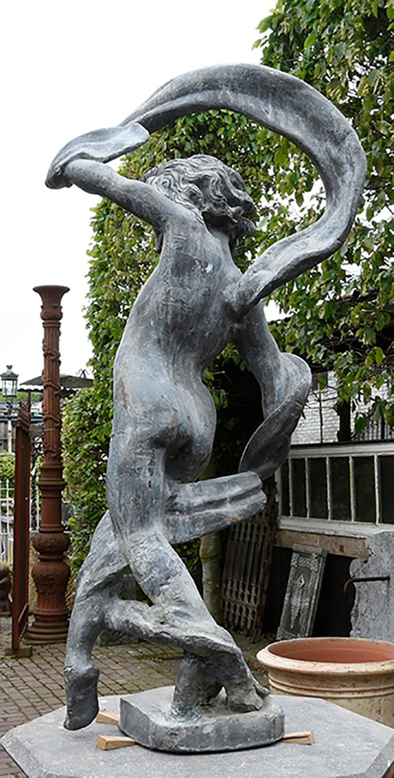 Beautiful Vintage Statue Made Out of Lead at 1stDibs