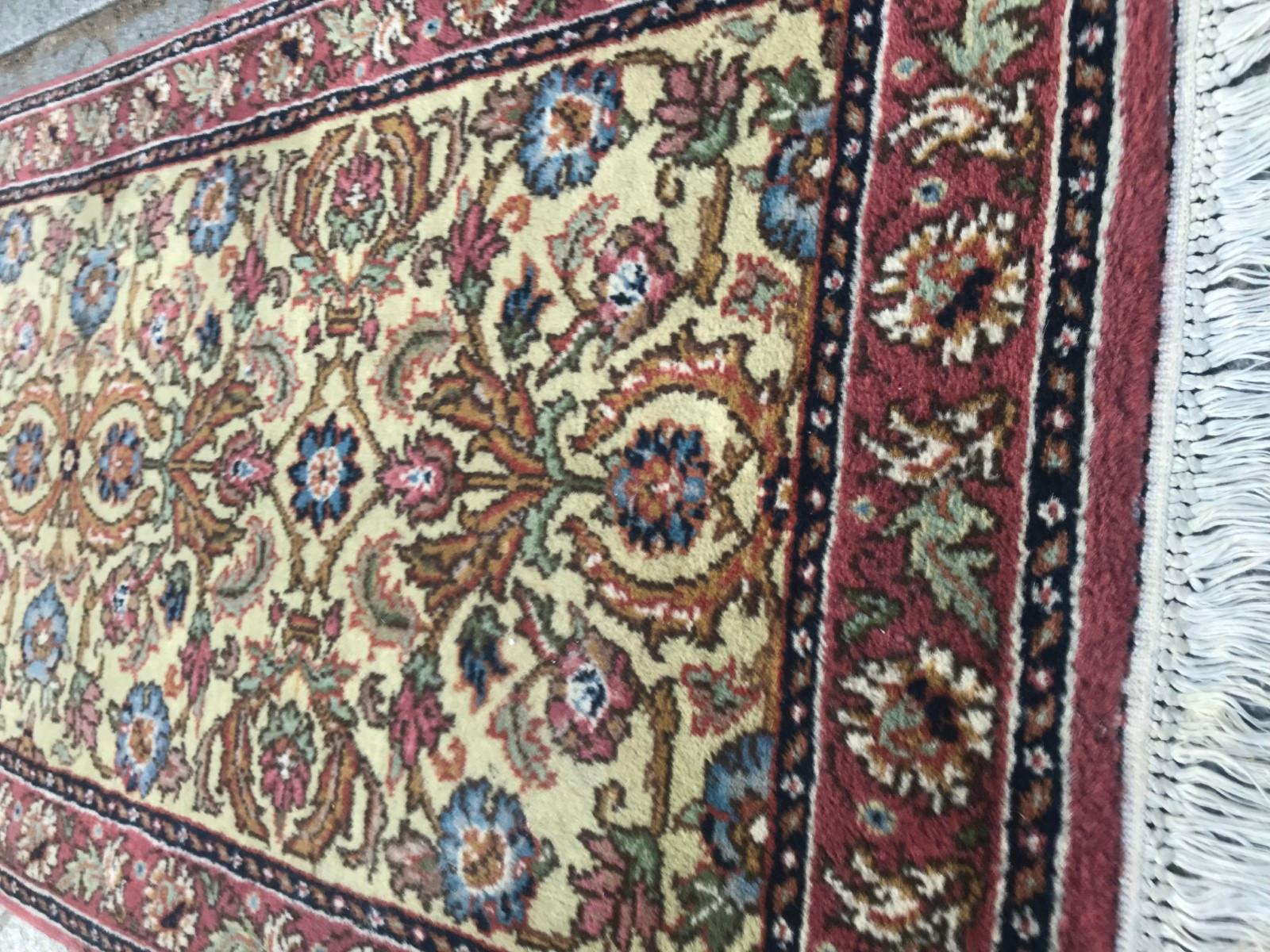 Hand-Knotted Bobyrug’s Beautiful Vintage Tabriz Style Transylvanian Runner For Sale