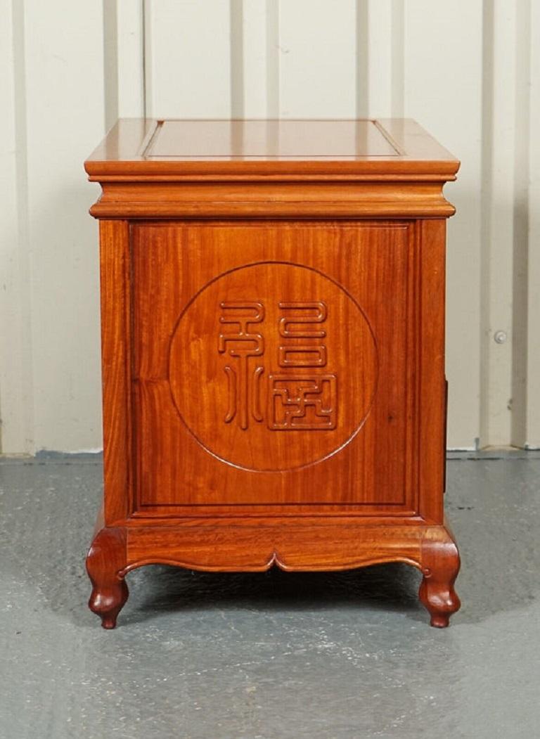 Beautiful Vintage Teak Oriental Chest of Drawers For Sale 3