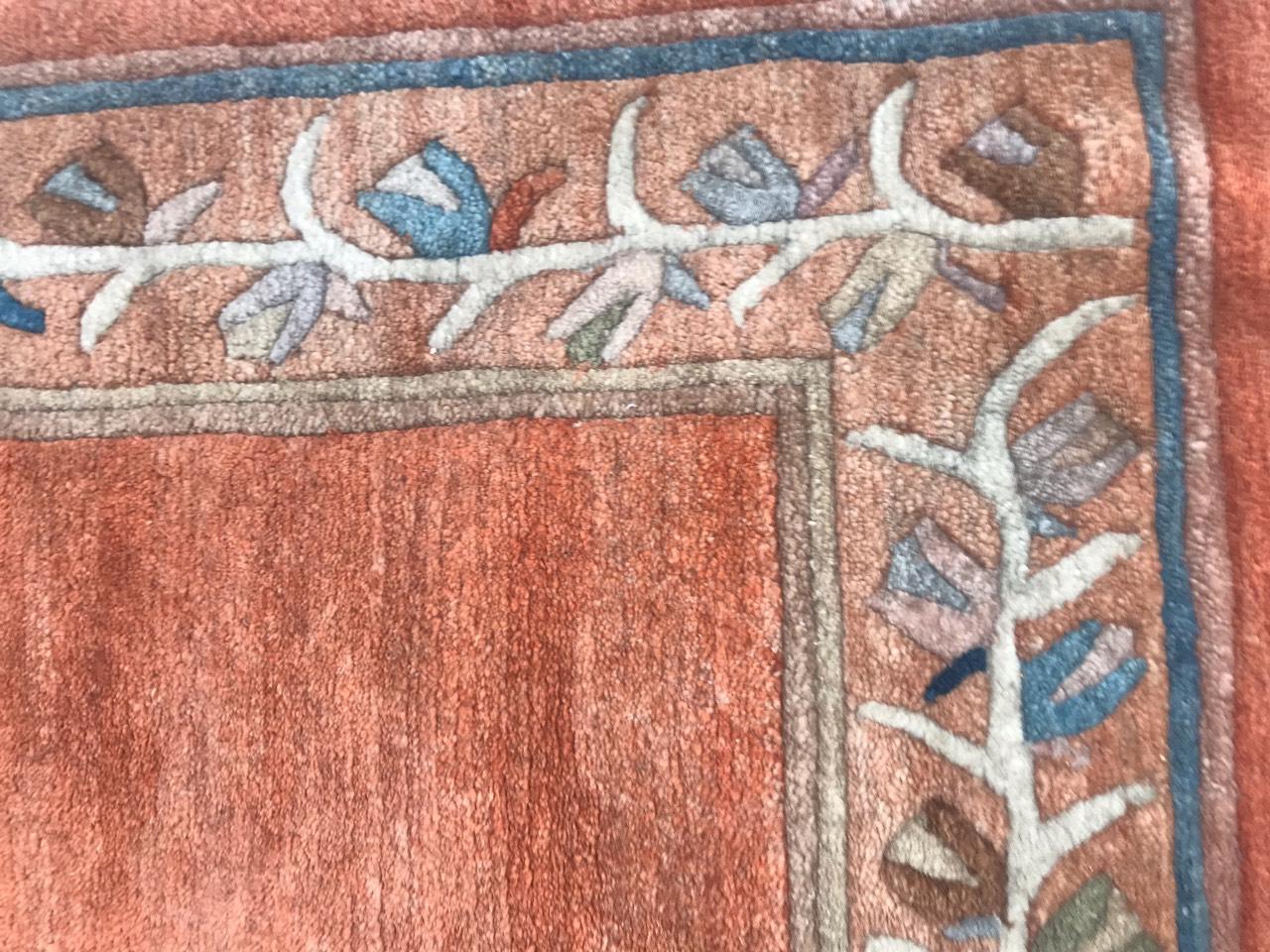 Hand-Knotted Beautiful Vintage Tibetan Rug For Sale