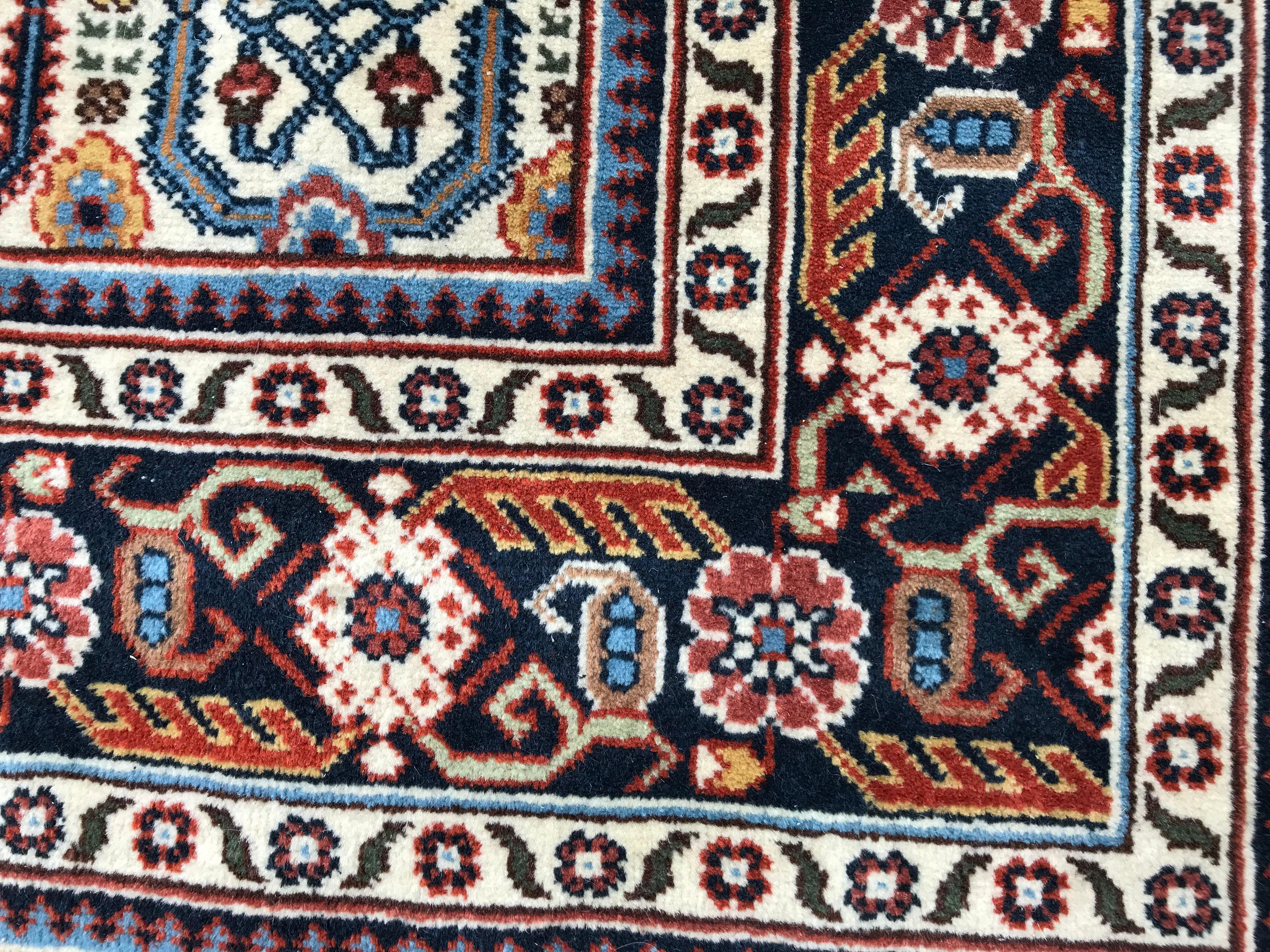 Hand-Knotted Bobyrug’s Beautiful Vintage Transylvanian Rug For Sale