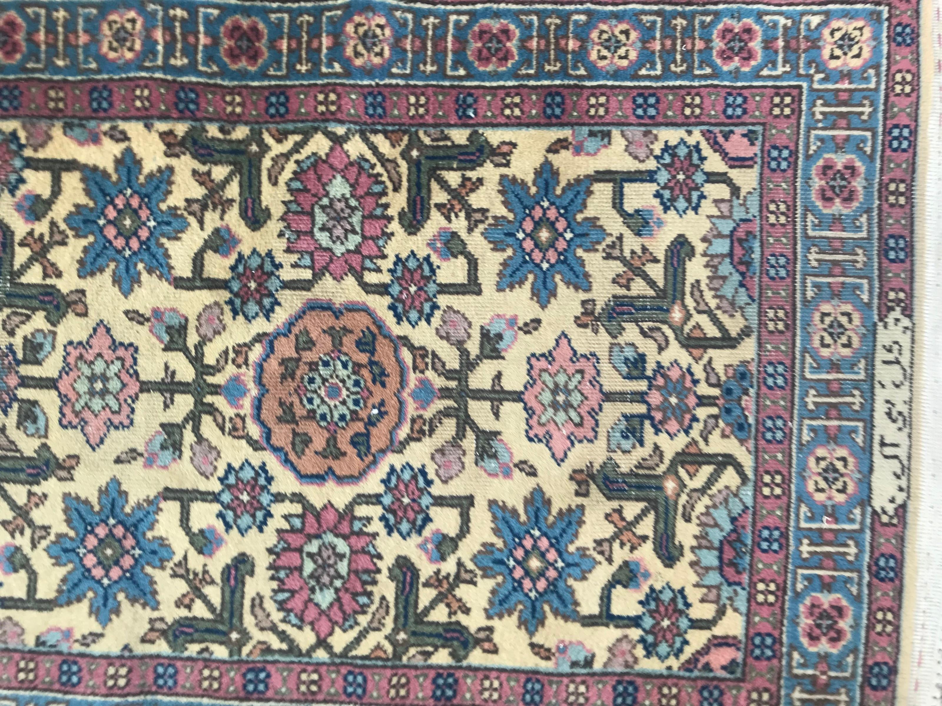 Hand-Knotted Beautiful Vintage Transylvanian Runner