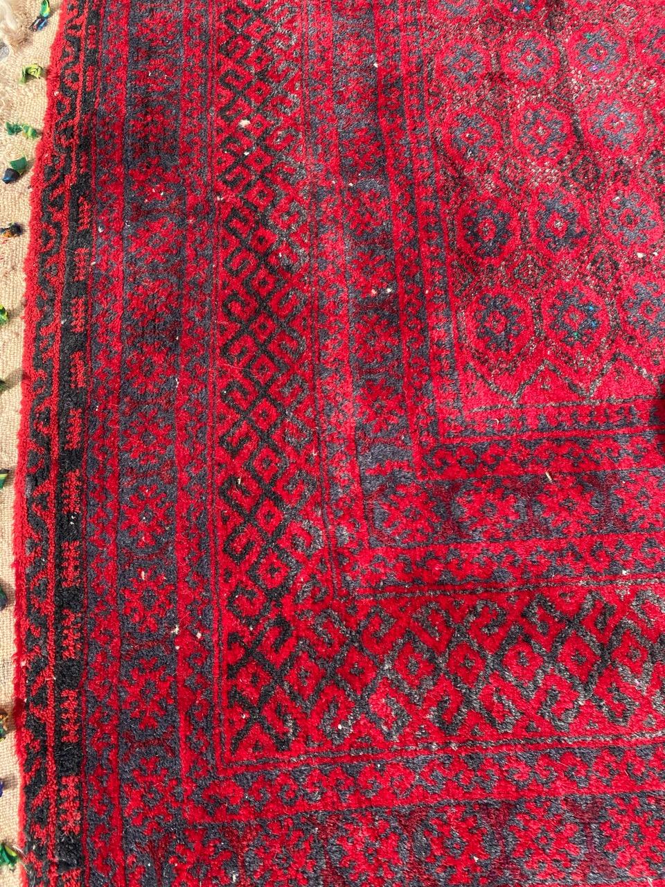 Beautiful Vintage Tribal Baluch Afghan Rug 11