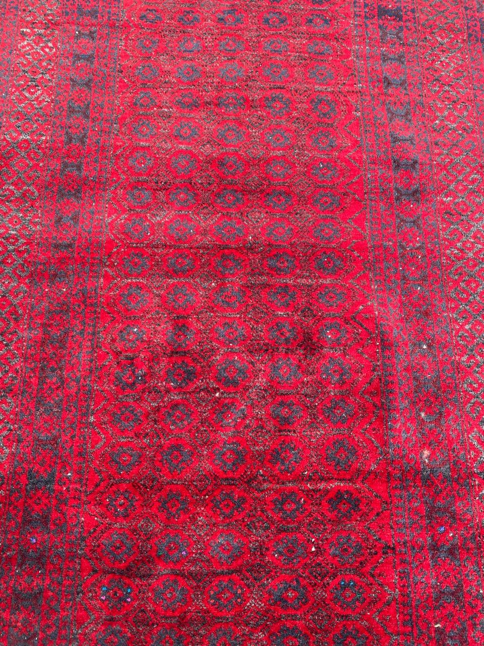 Wool Beautiful Vintage Tribal Baluch Afghan Rug