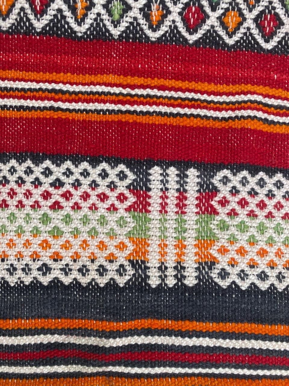 Bobyrug’s Beautiful Vintage Tribal Berbere Moroccan Kilim For Sale 4