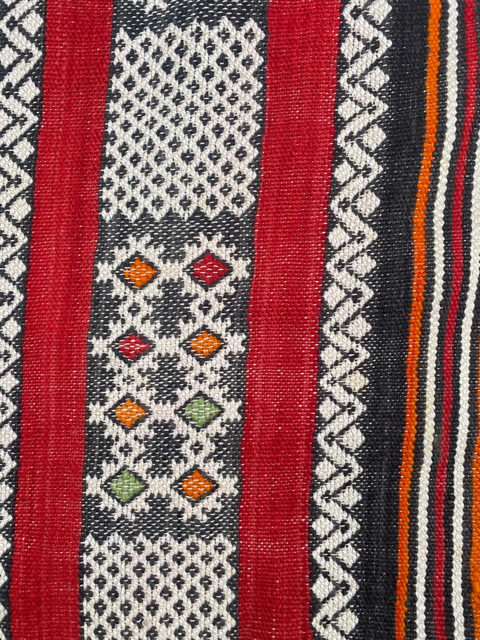 Bobyrug’s Beautiful Vintage Tribal Berbere Moroccan Kilim For Sale 5