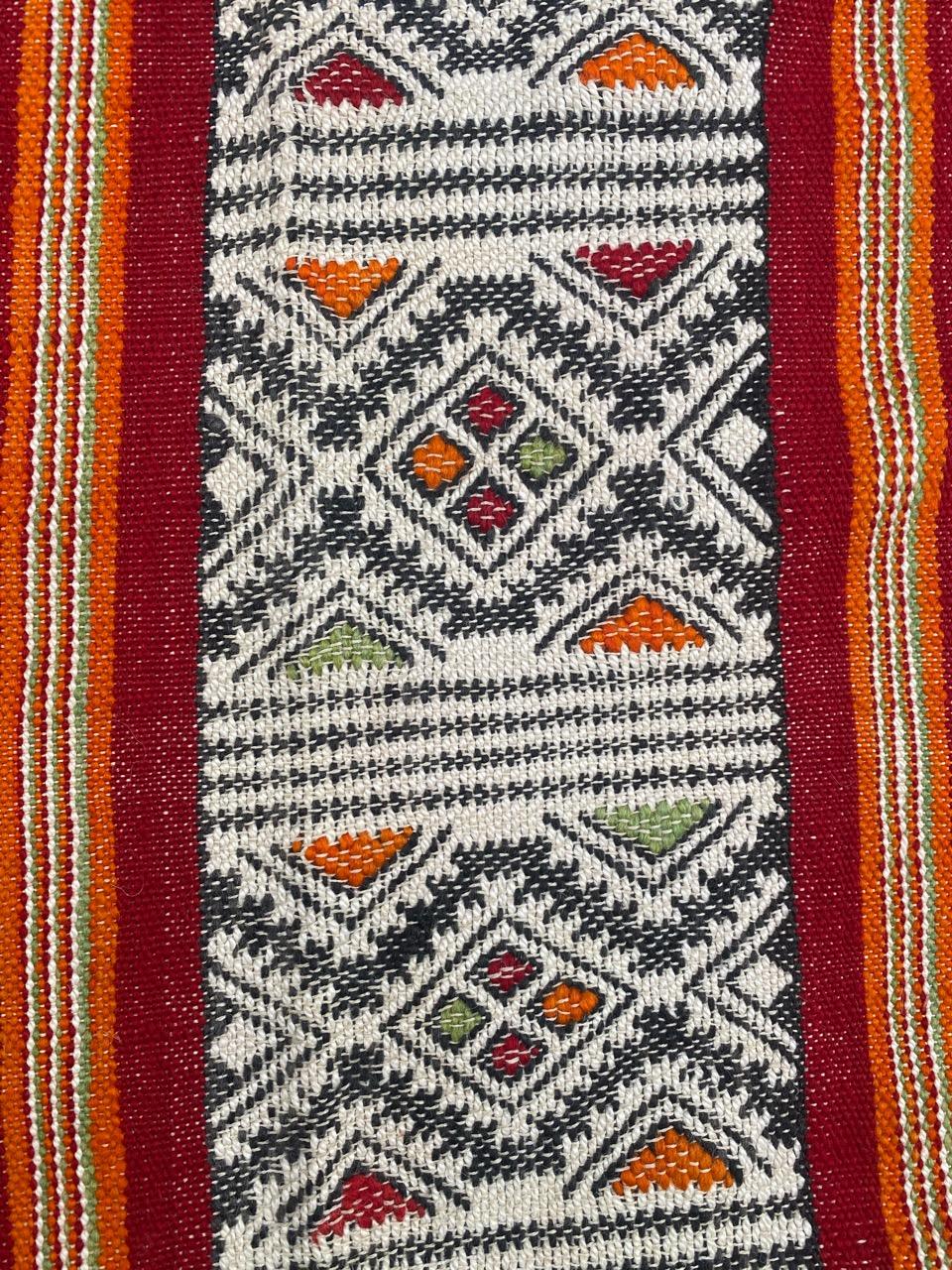 Bobyrug’s Beautiful Vintage Tribal Berbere Moroccan Kilim For Sale 6