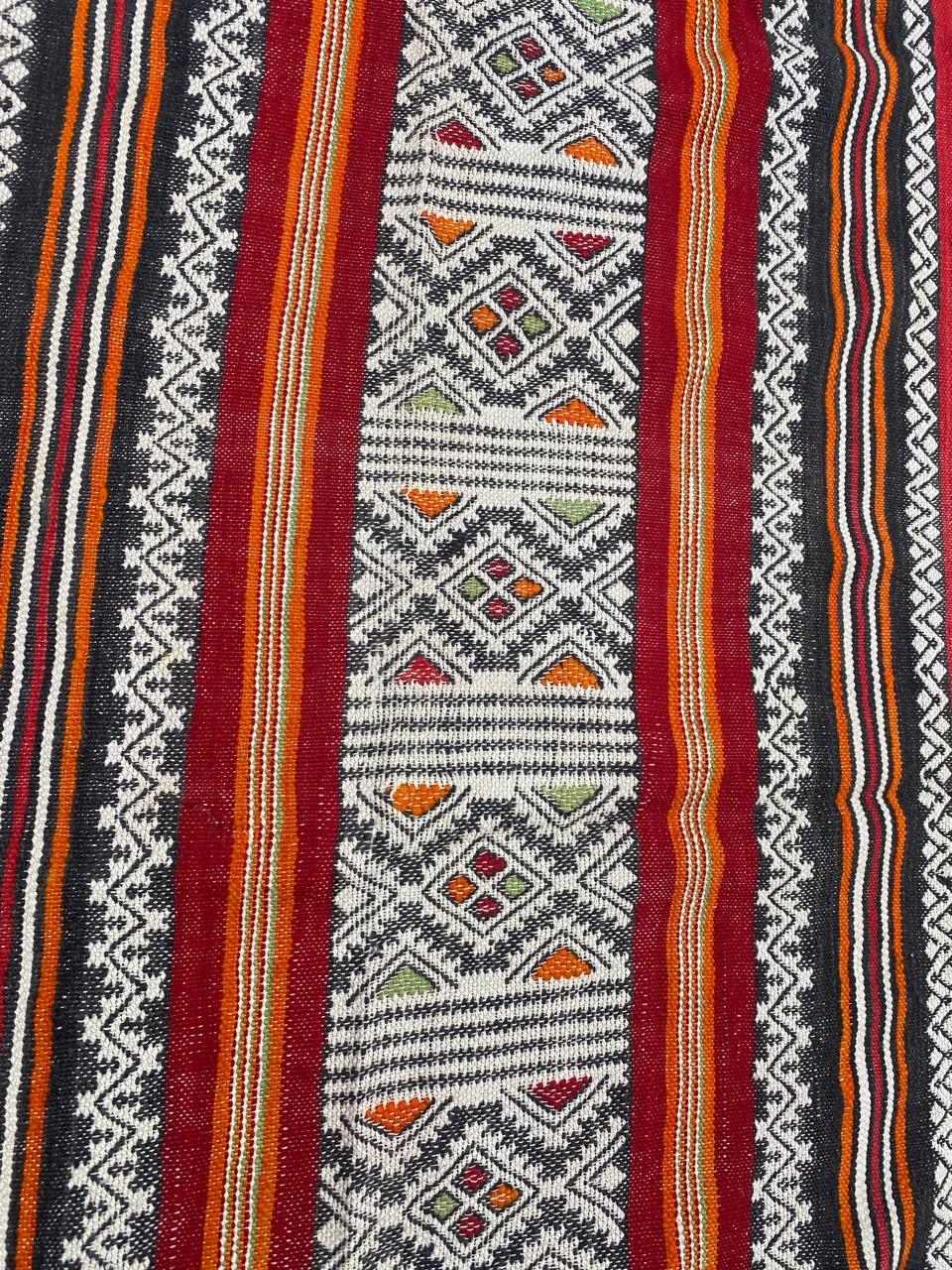 Bobyrug’s Beautiful Vintage Tribal Berbere Moroccan Kilim For Sale 7