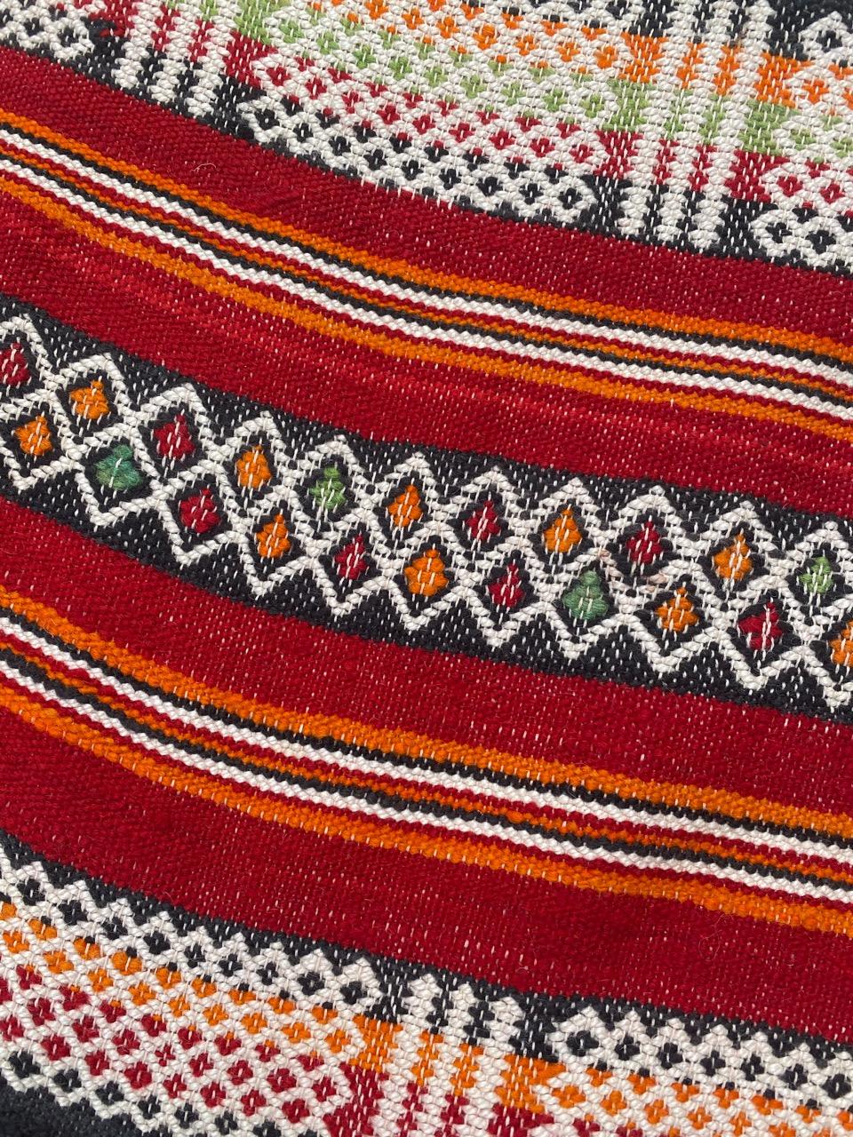 Bobyrug’s Beautiful Vintage Tribal Berbere Moroccan Kilim For Sale 10