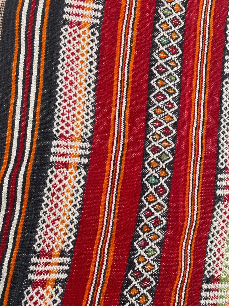 Bobyrug’s Beautiful Vintage Tribal Berbere Moroccan Kilim For Sale 11
