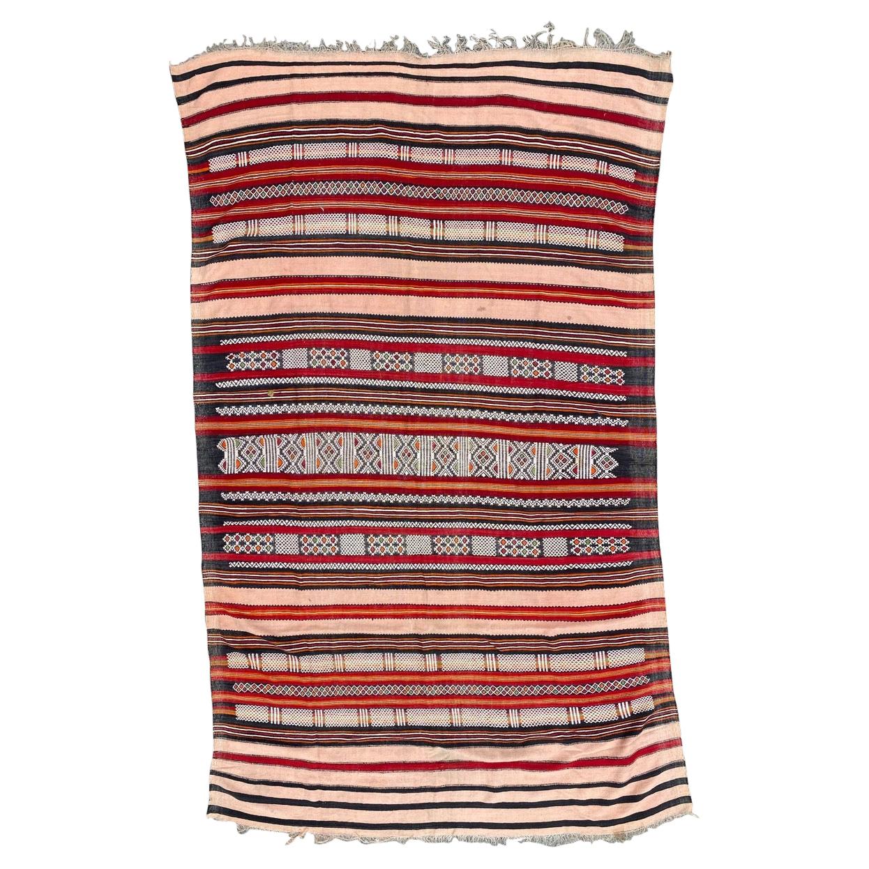 Nice Vintage Tribal Moroccan Berbere Kilim at 1stDibs