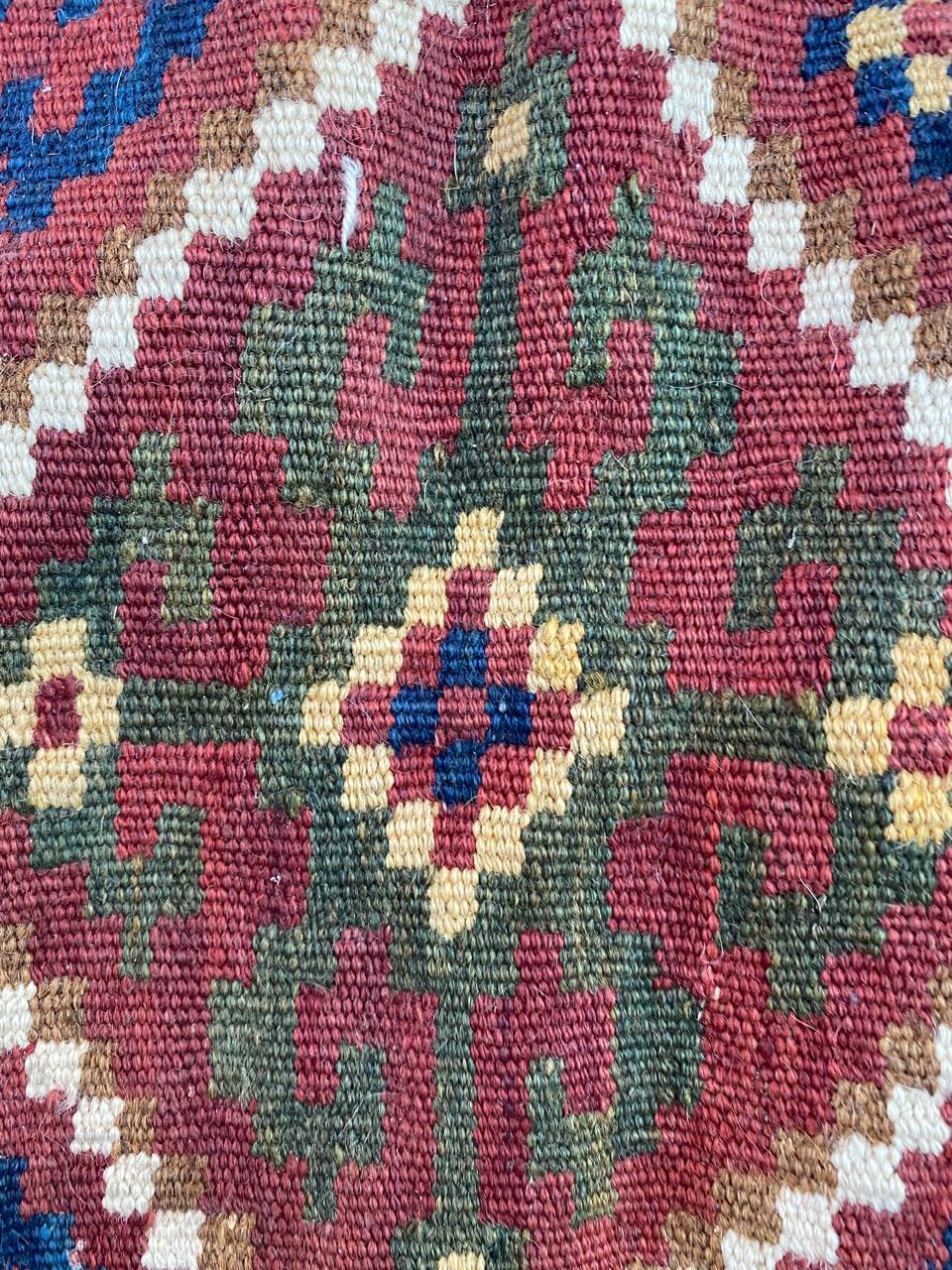 Beautiful Vintage Tribal Double Face Horse Cover Kilim For Sale 3