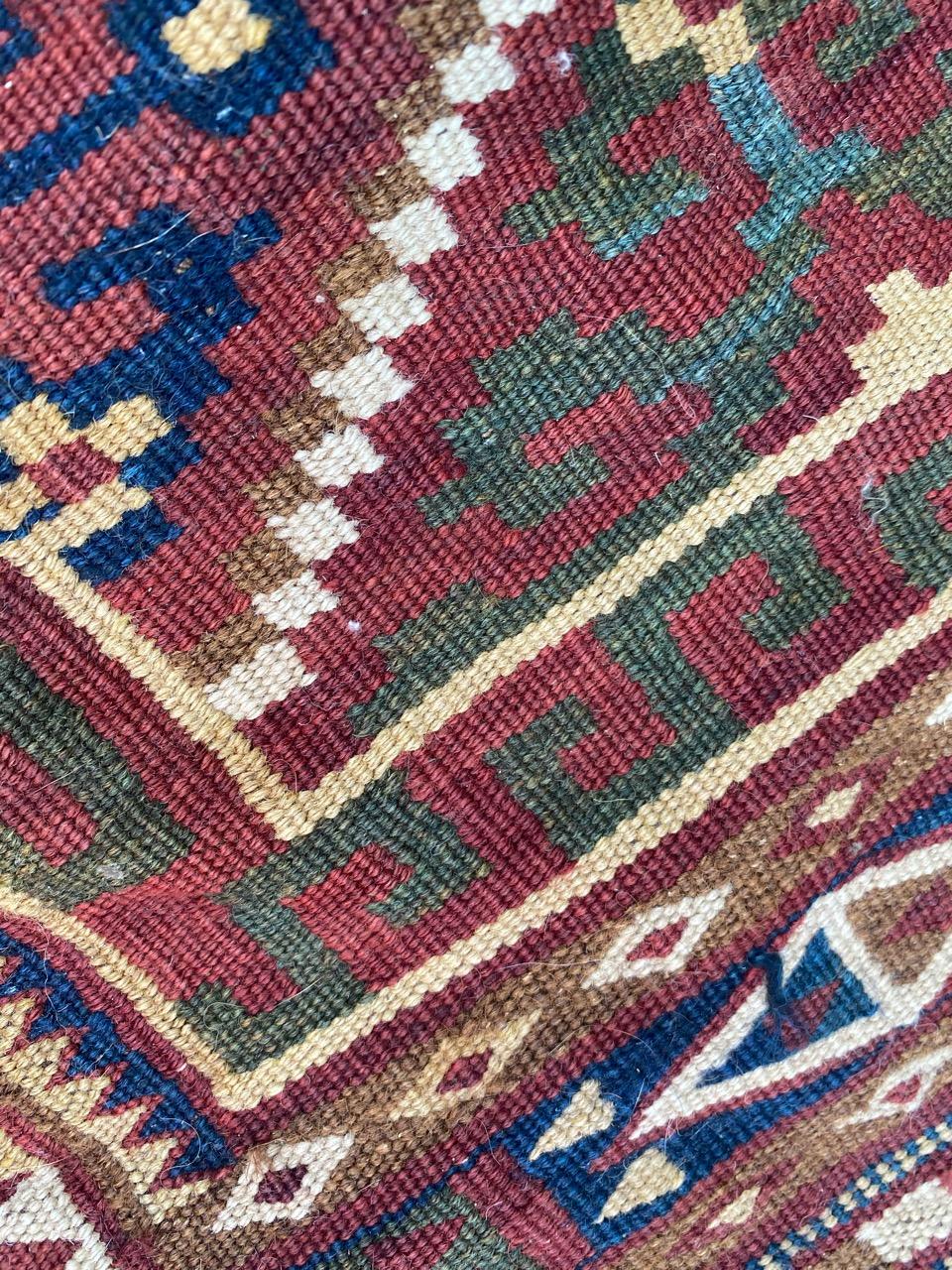 Beautiful Vintage Tribal Double Face Horse Cover Kilim For Sale 1