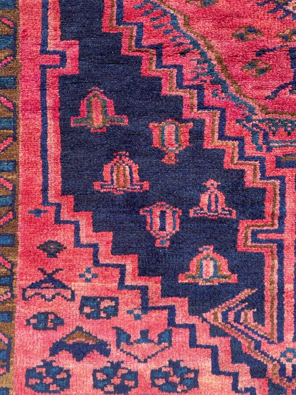 Asian Bobyrug’s Beautiful Vintage Tribal Kurdish Rug For Sale