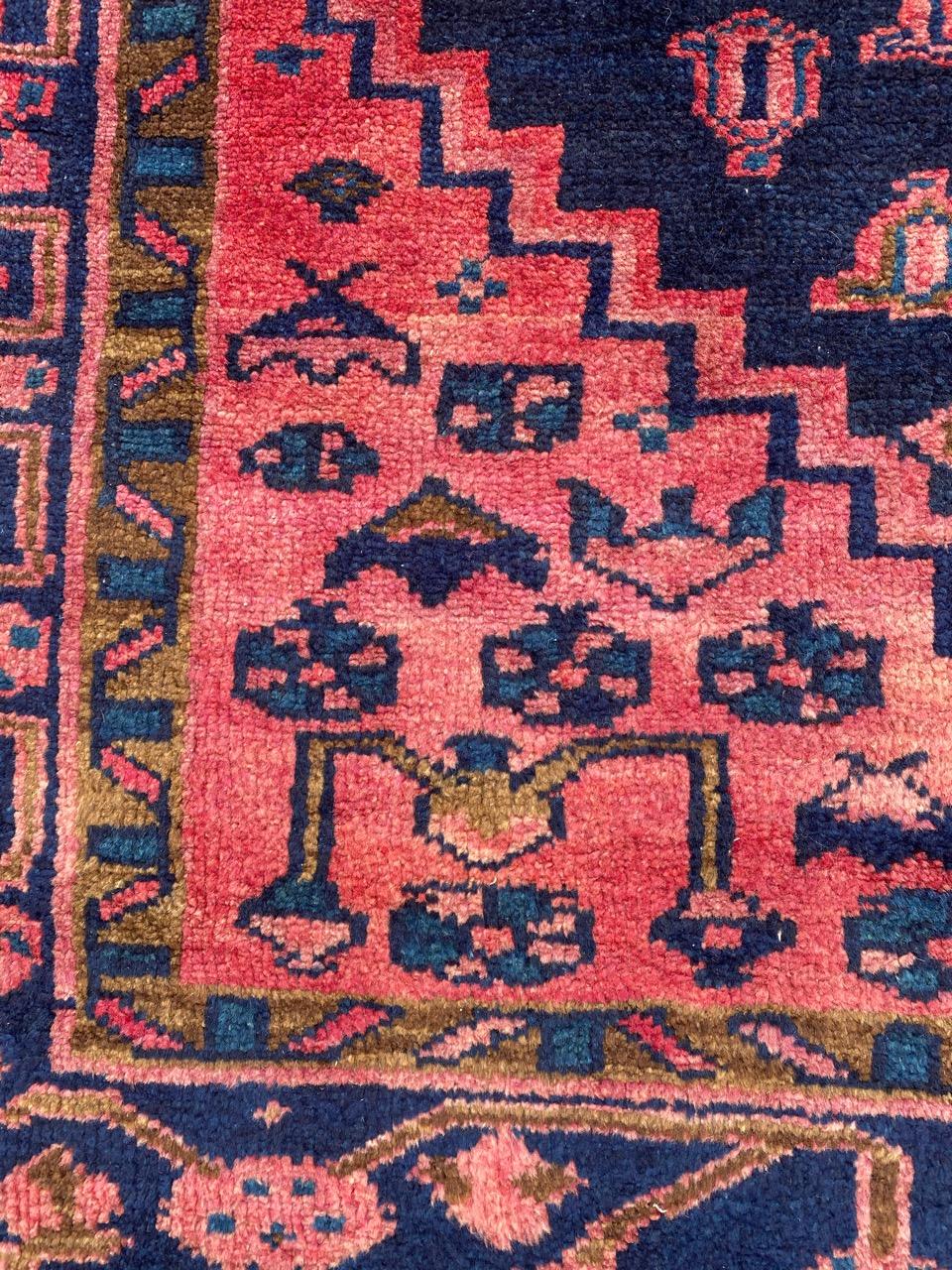 Hand-Knotted Bobyrug’s Beautiful Vintage Tribal Kurdish Rug For Sale