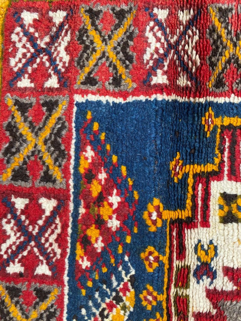 Wool Beautiful Vintage Tribal Moroccan Rug