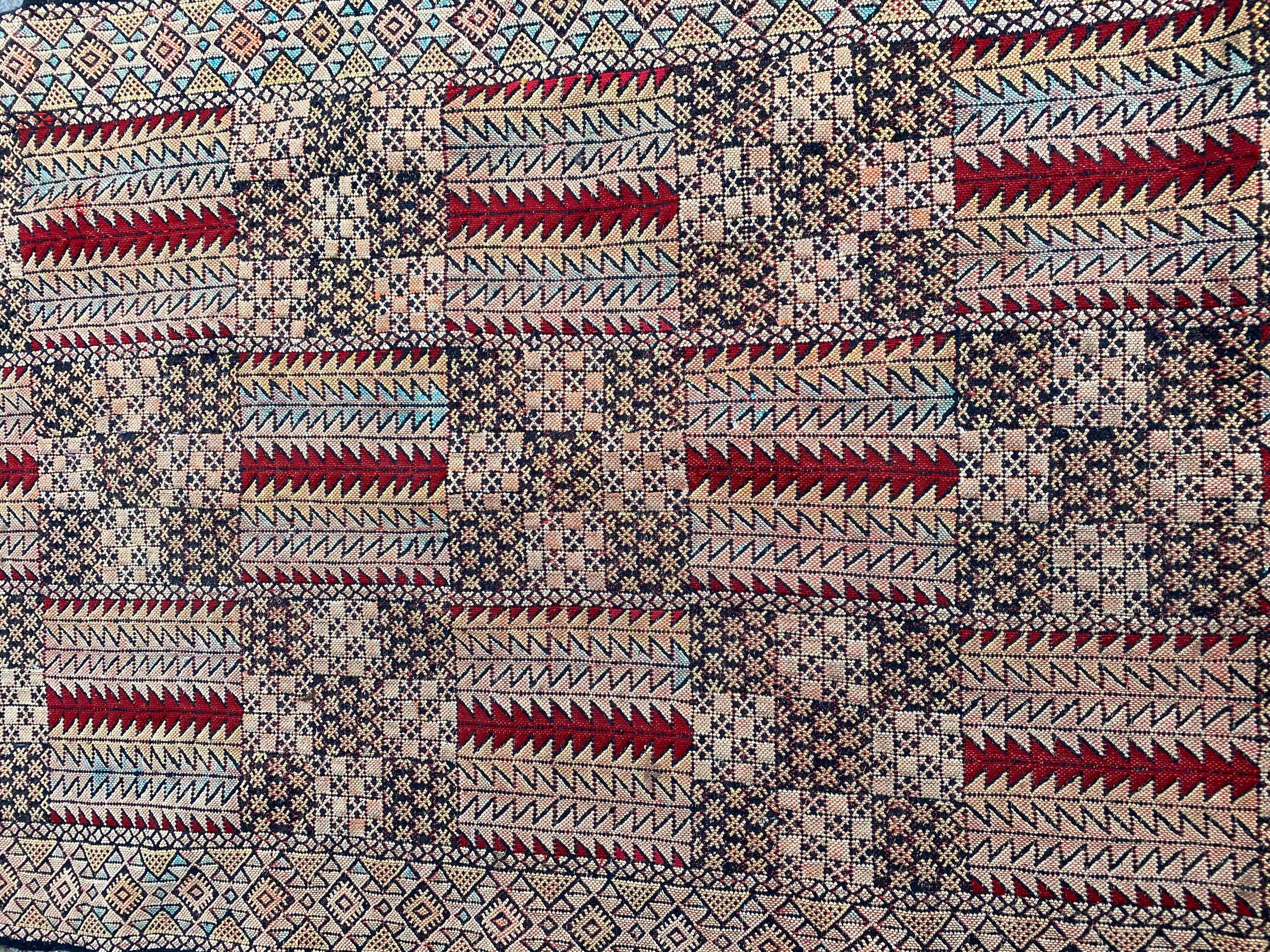 Bobyrug’s Beautiful Vintage Tribal Moroccan Runner In Good Condition For Sale In Saint Ouen, FR