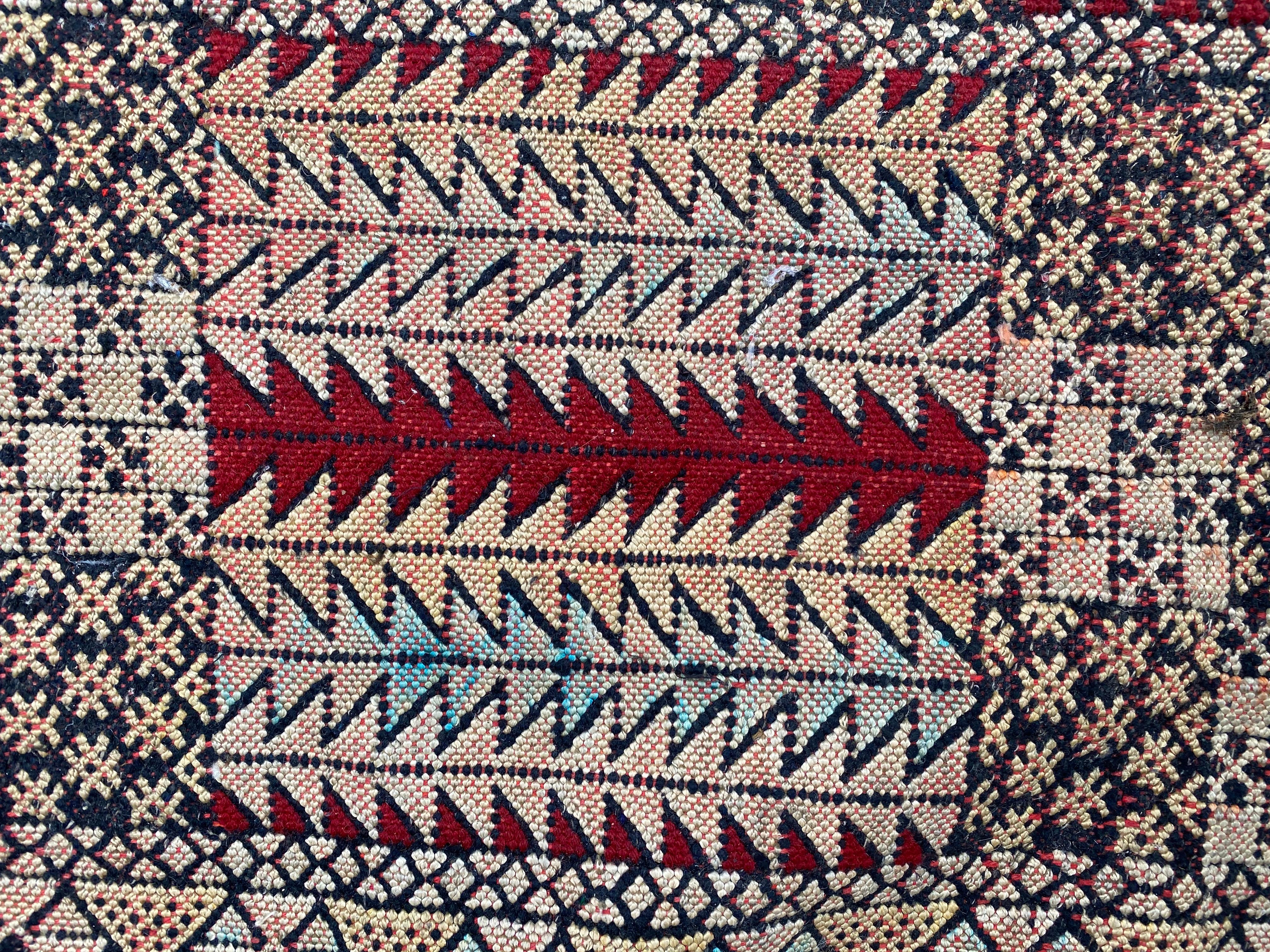 Cotton Bobyrug’s Beautiful Vintage Tribal Moroccan Runner For Sale