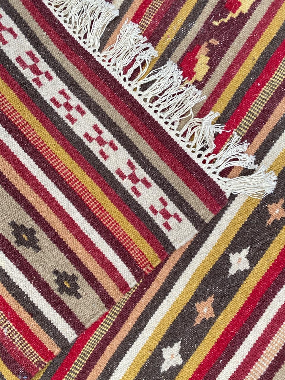 Beautiful Vintage Tribal Turkish Kilim For Sale 5