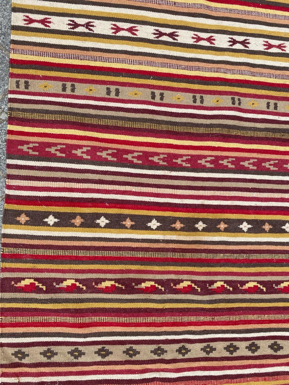Precioso Kilim Turco Tribal Vintage Asiático en venta