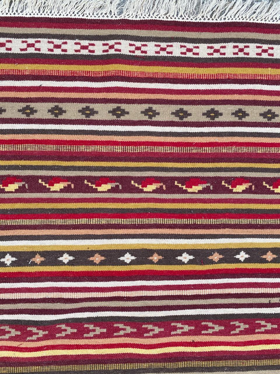 20th Century Beautiful Vintage Tribal Turkish Kilim For Sale