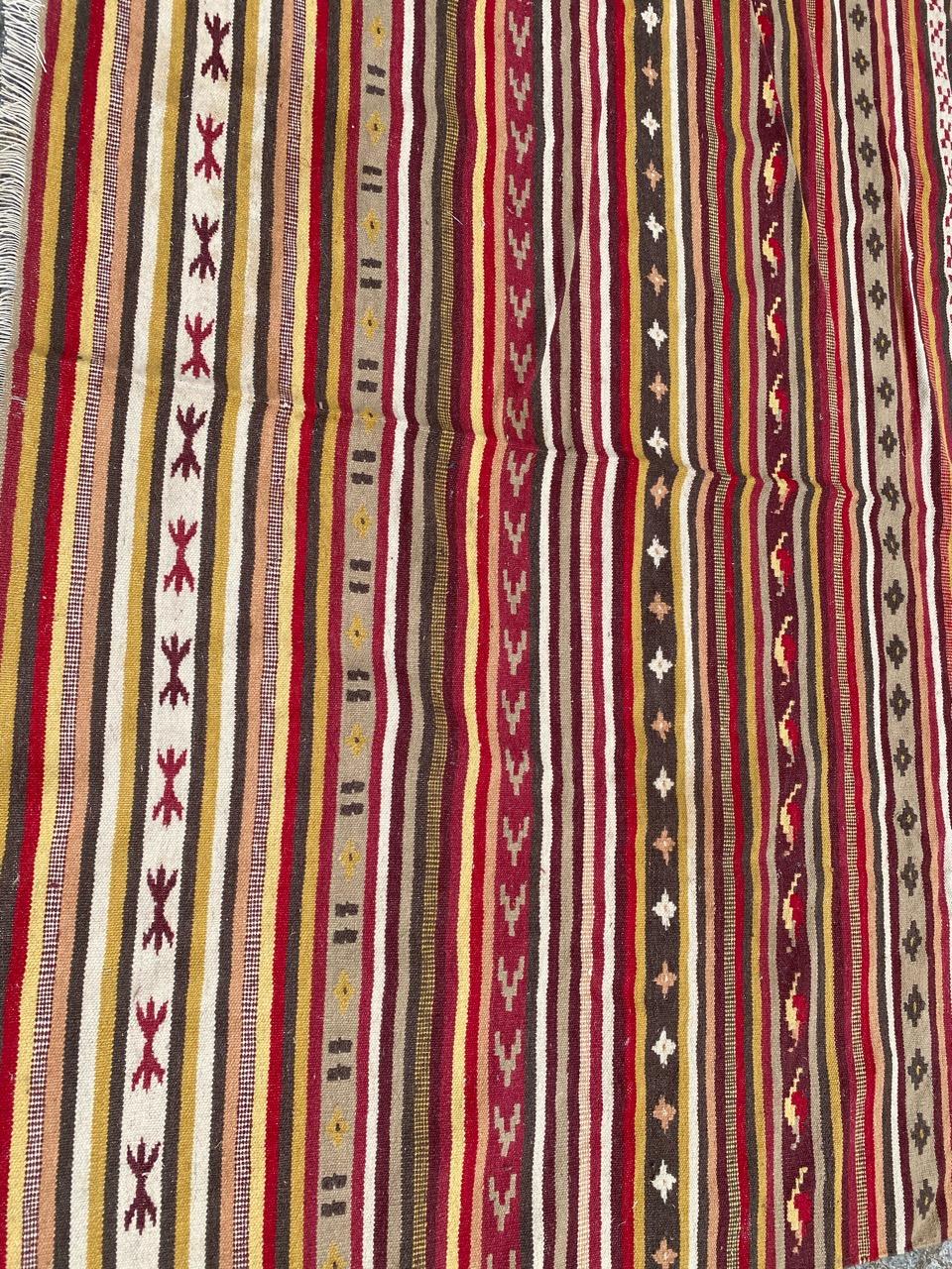 Beautiful Vintage Tribal Turkish Kilim For Sale 1