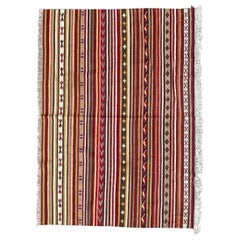 Magnifique tapis Kilim turc tribal vintage