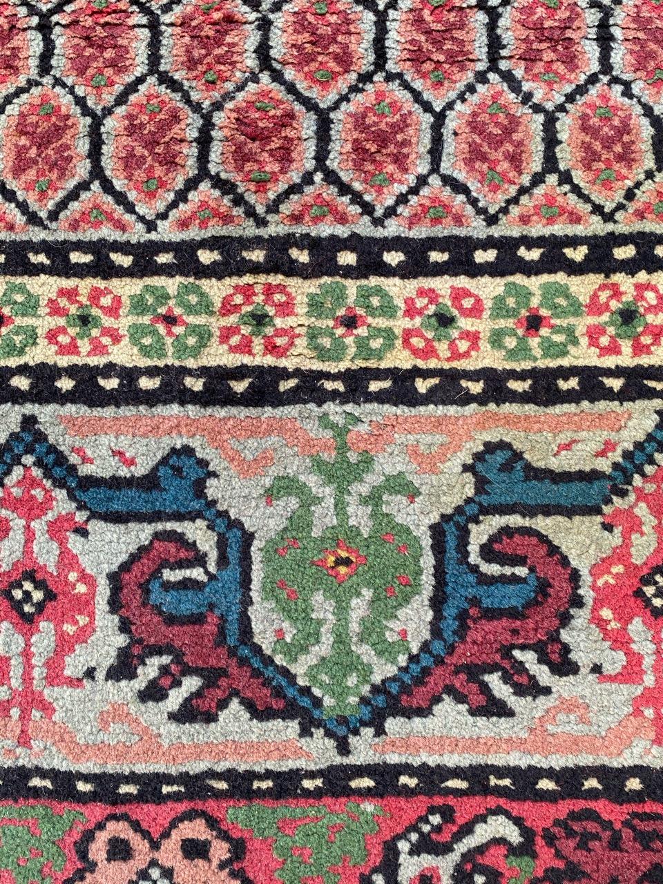 Wool Bobyrug’s Beautiful Vintage Tunisian kairouan Rug For Sale