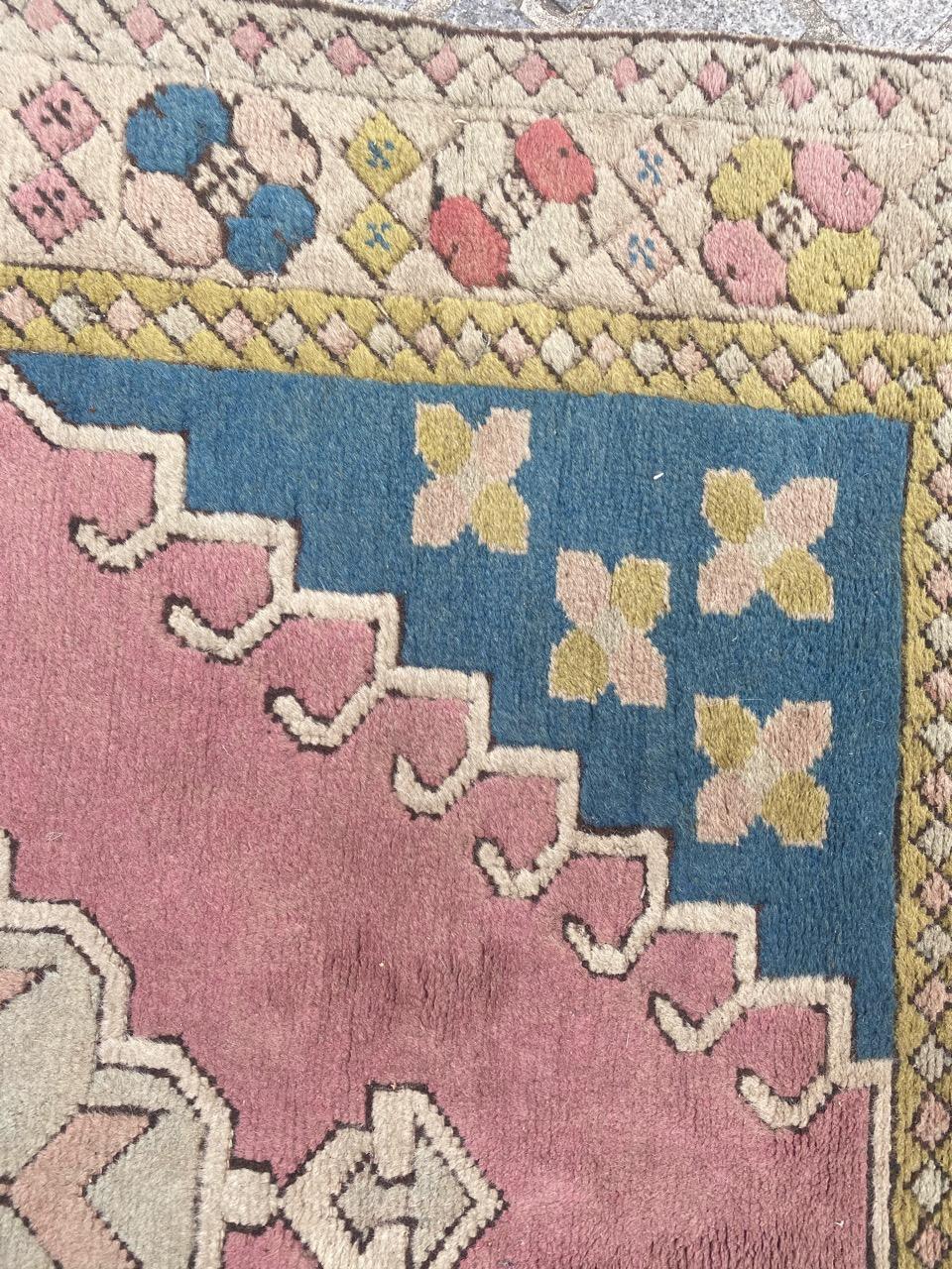 Bobyrugs schöner türkischer Kars-Teppich im Vintage-Stil im Angebot 3