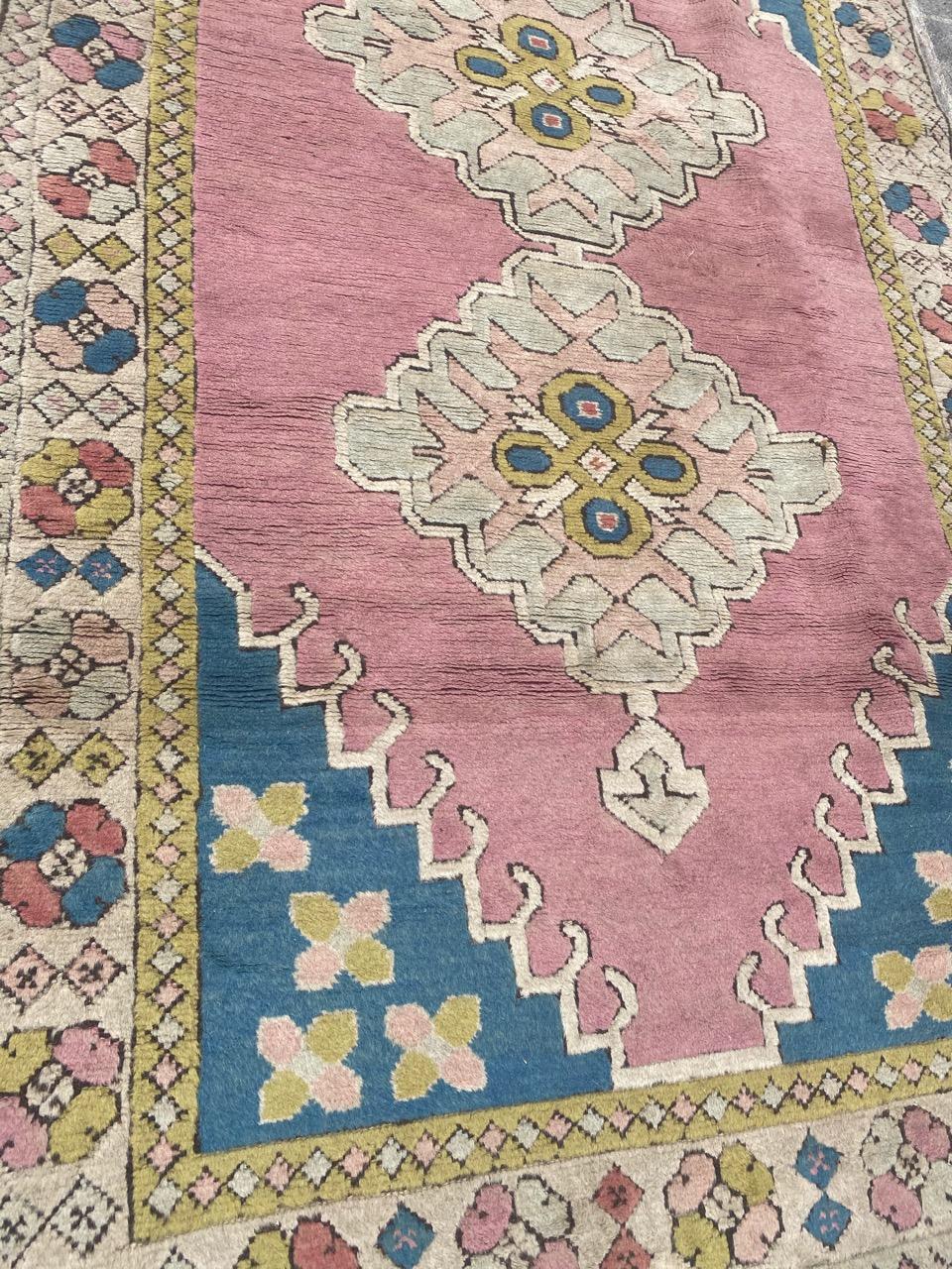 Bobyrugs schöner türkischer Kars-Teppich im Vintage-Stil im Angebot 6