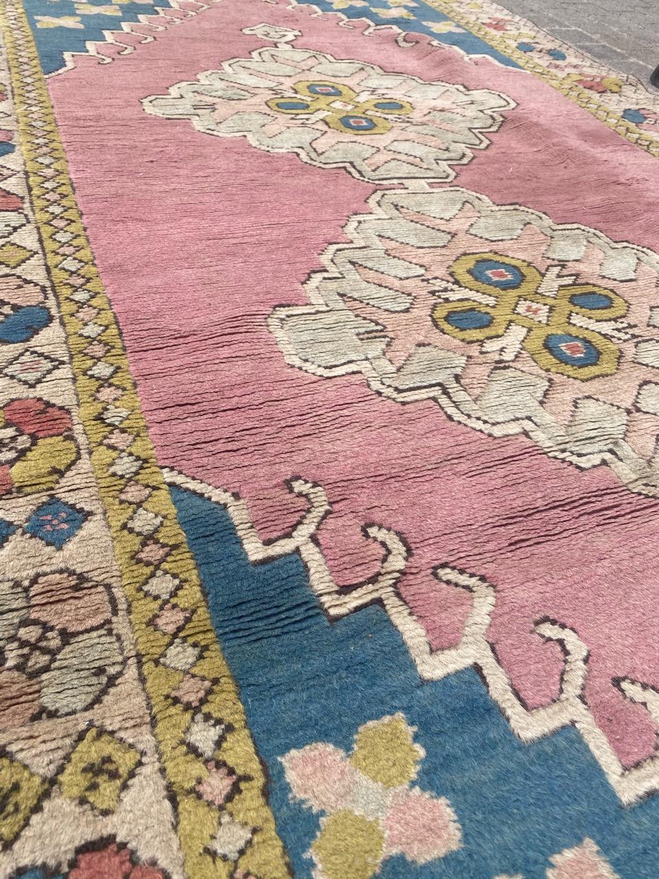 Bobyrugs schöner türkischer Kars-Teppich im Vintage-Stil im Angebot 7