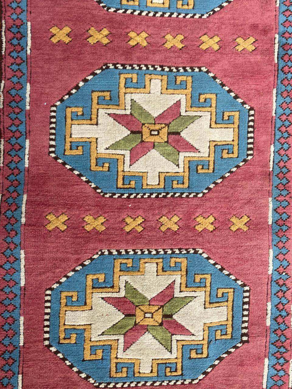 Beautiful Vintage Turkish Kars Runner In Good Condition For Sale In Saint Ouen, FR
