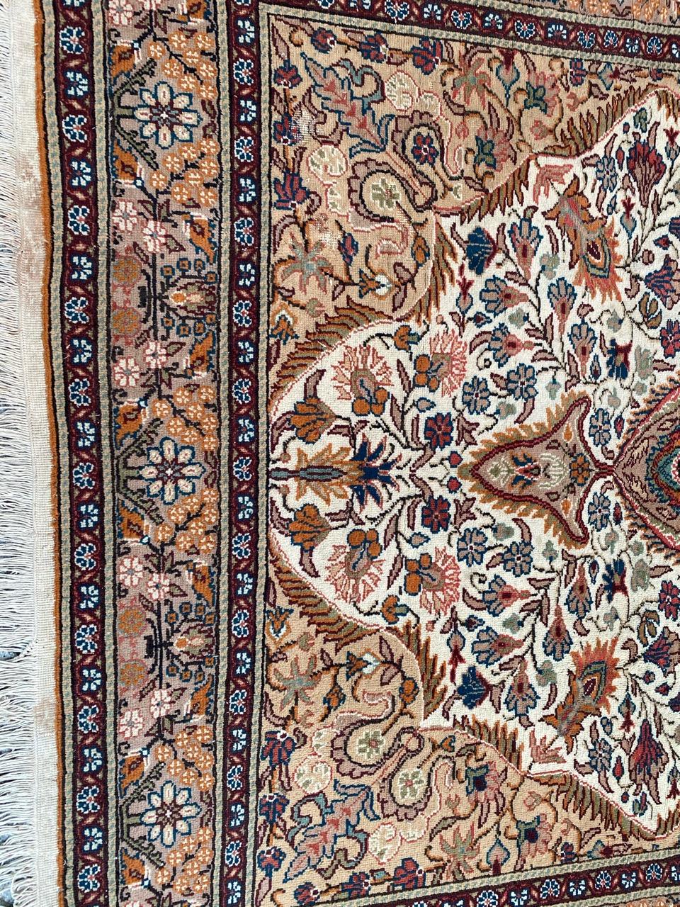 Bobyrug’s Beautiful Vintage Turkish Kayseri Rug For Sale 5