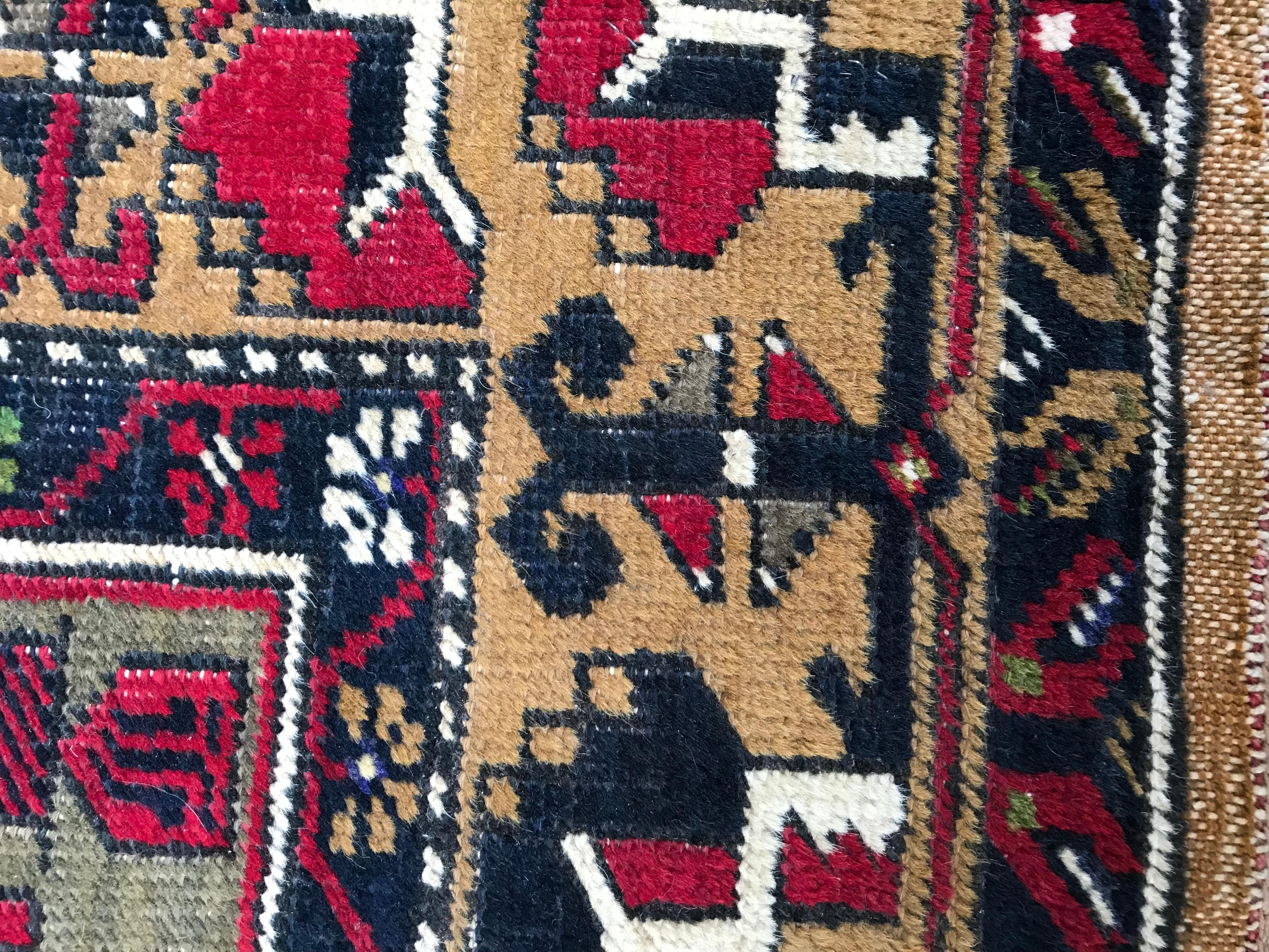 Beautiful Vintage Turkish Konya Rug 6