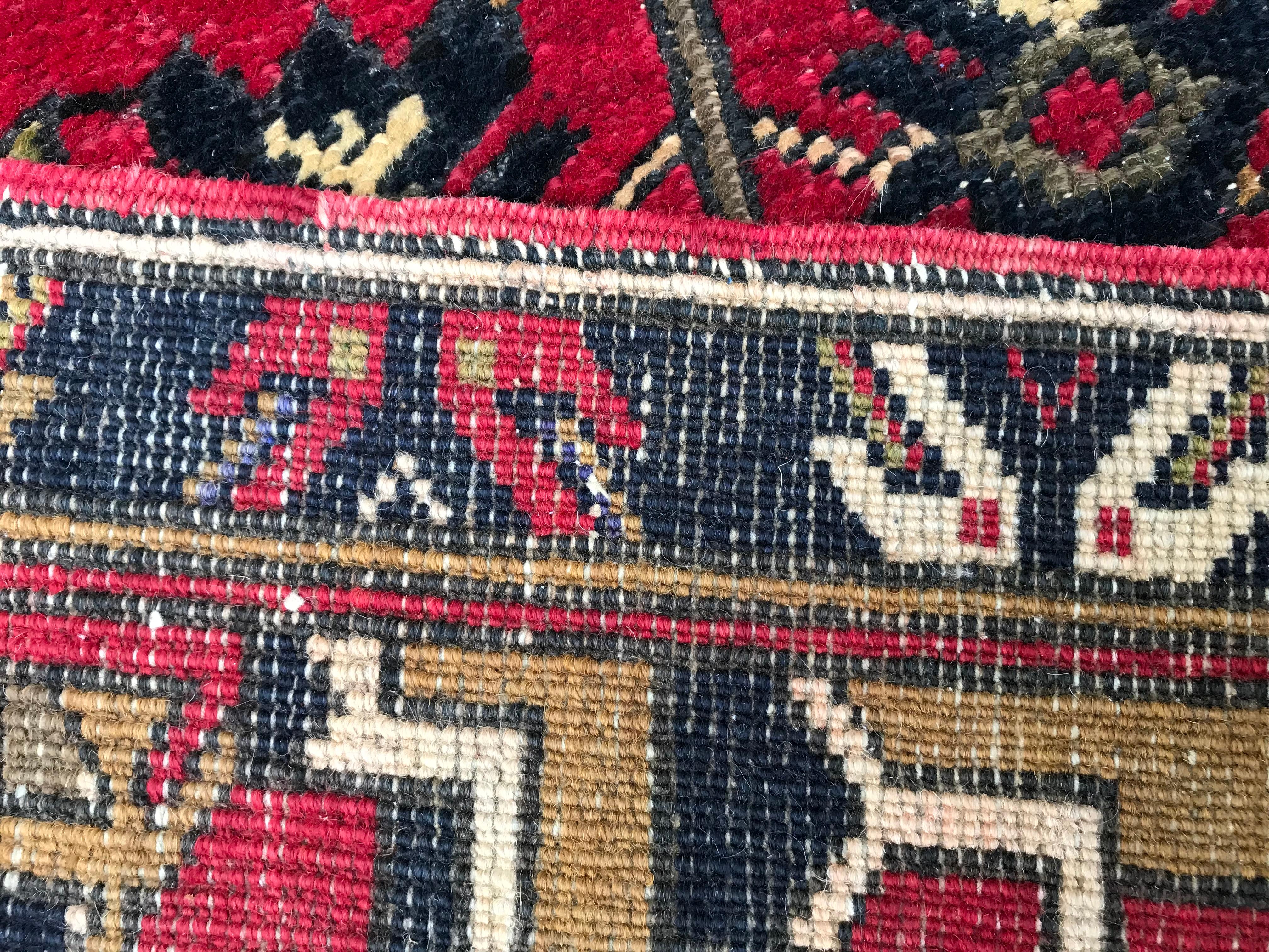 Beautiful Vintage Turkish Konya Rug 9