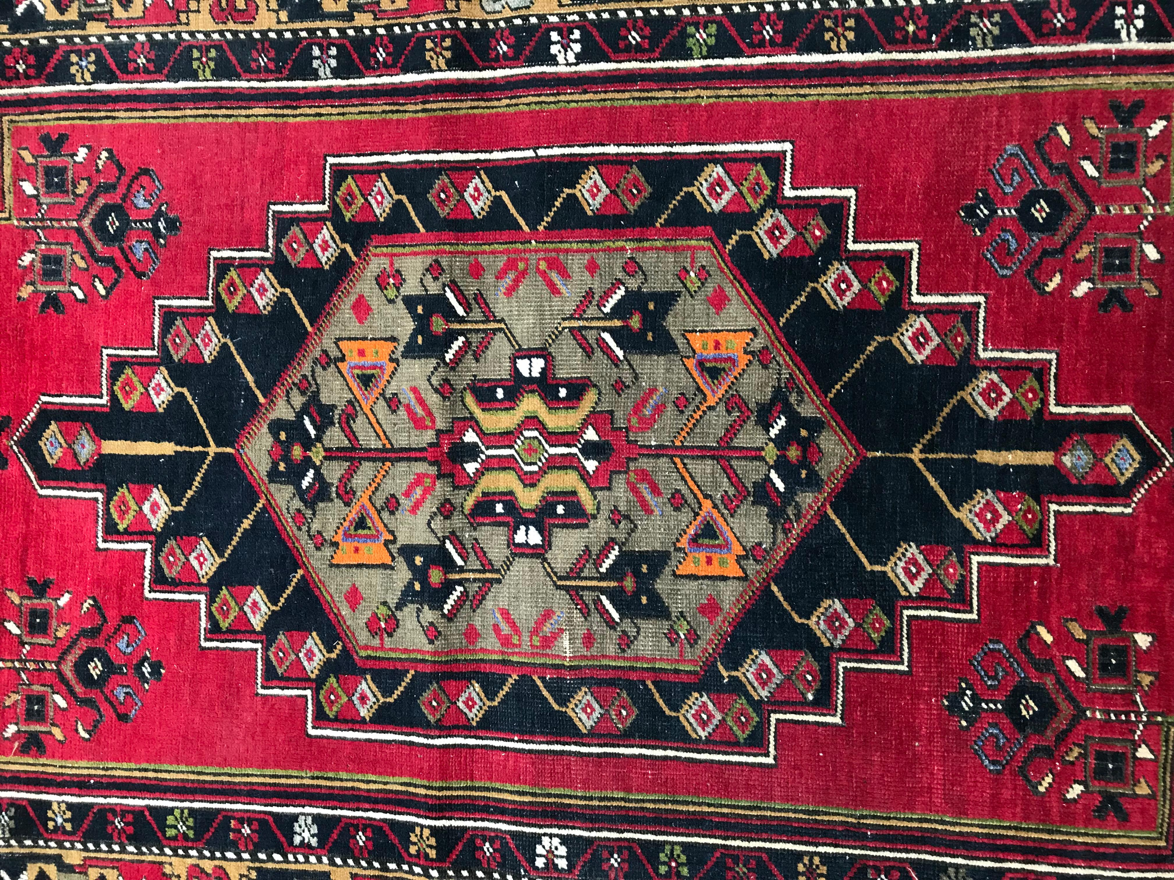 Kazak Beautiful Vintage Turkish Konya Rug