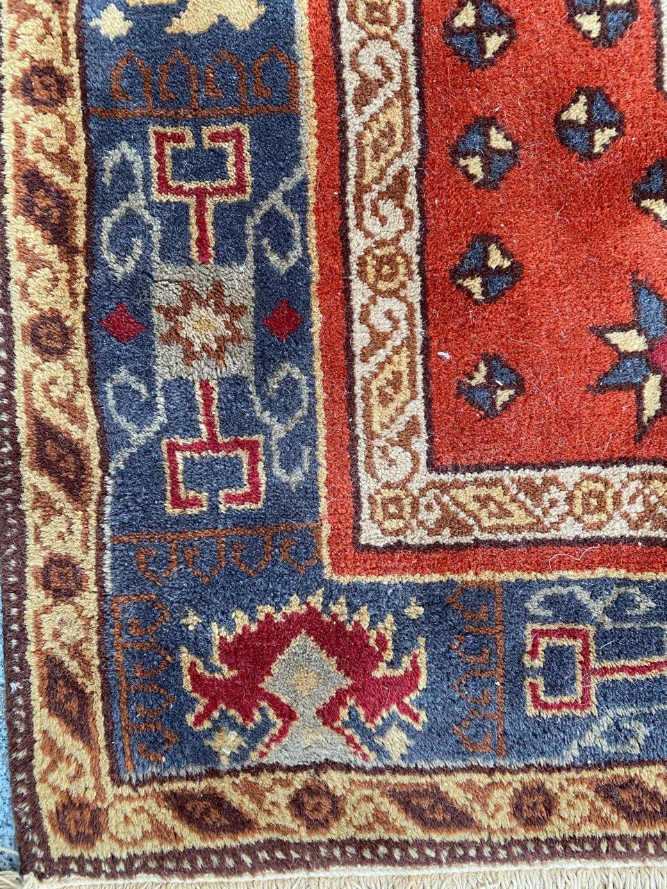 Cotton Bobyrug’s Beautiful Vintage Turkish Rug For Sale