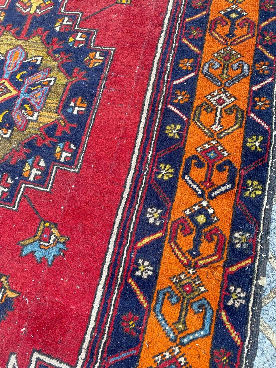 Le magnifique tapis turc vintage de Bobyrug État moyen - En vente à Saint Ouen, FR