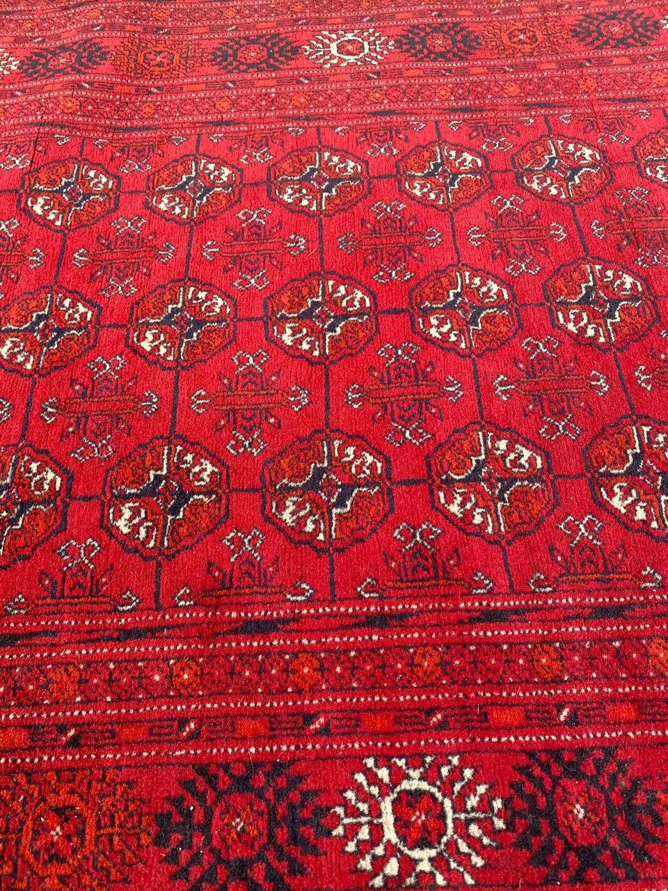 Beautiful Vintage Turkmen Afghan Bokhara Design Runner For Sale 4