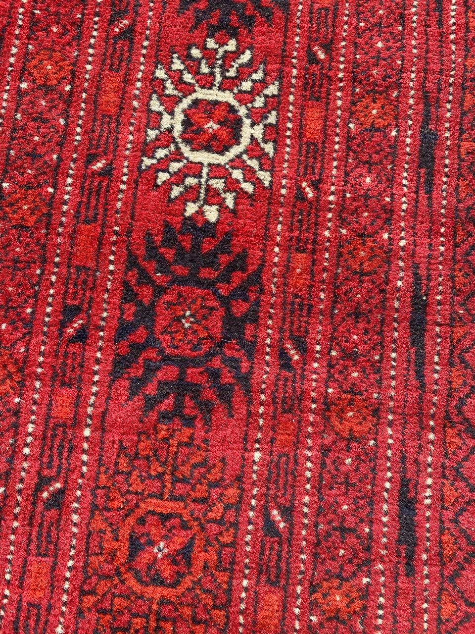 Beautiful Vintage Turkmen Afghan Bokhara Design Runner For Sale 10