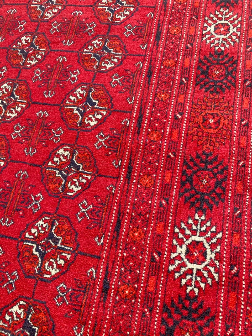 Beautiful Vintage Turkmen Afghan Bokhara Design Runner For Sale 2