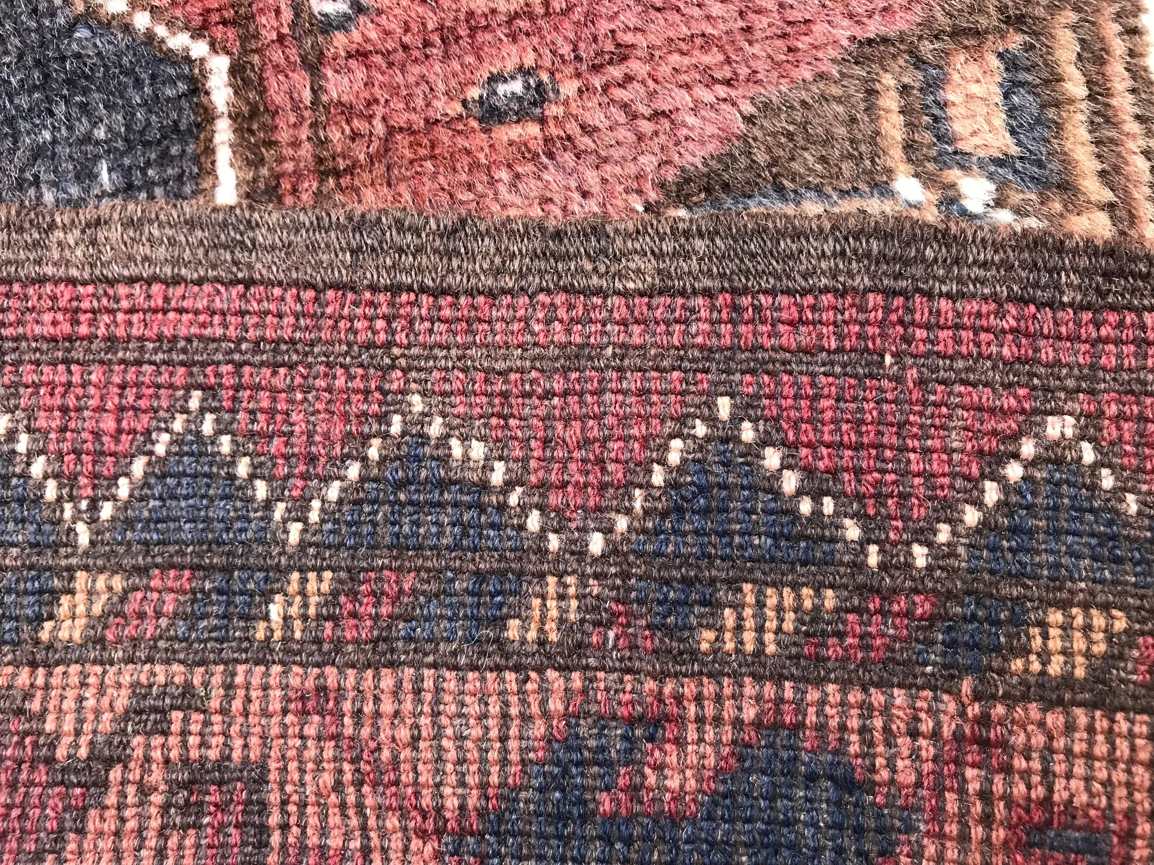 Beautiful Vintage Turkmen Afghan Rug 11