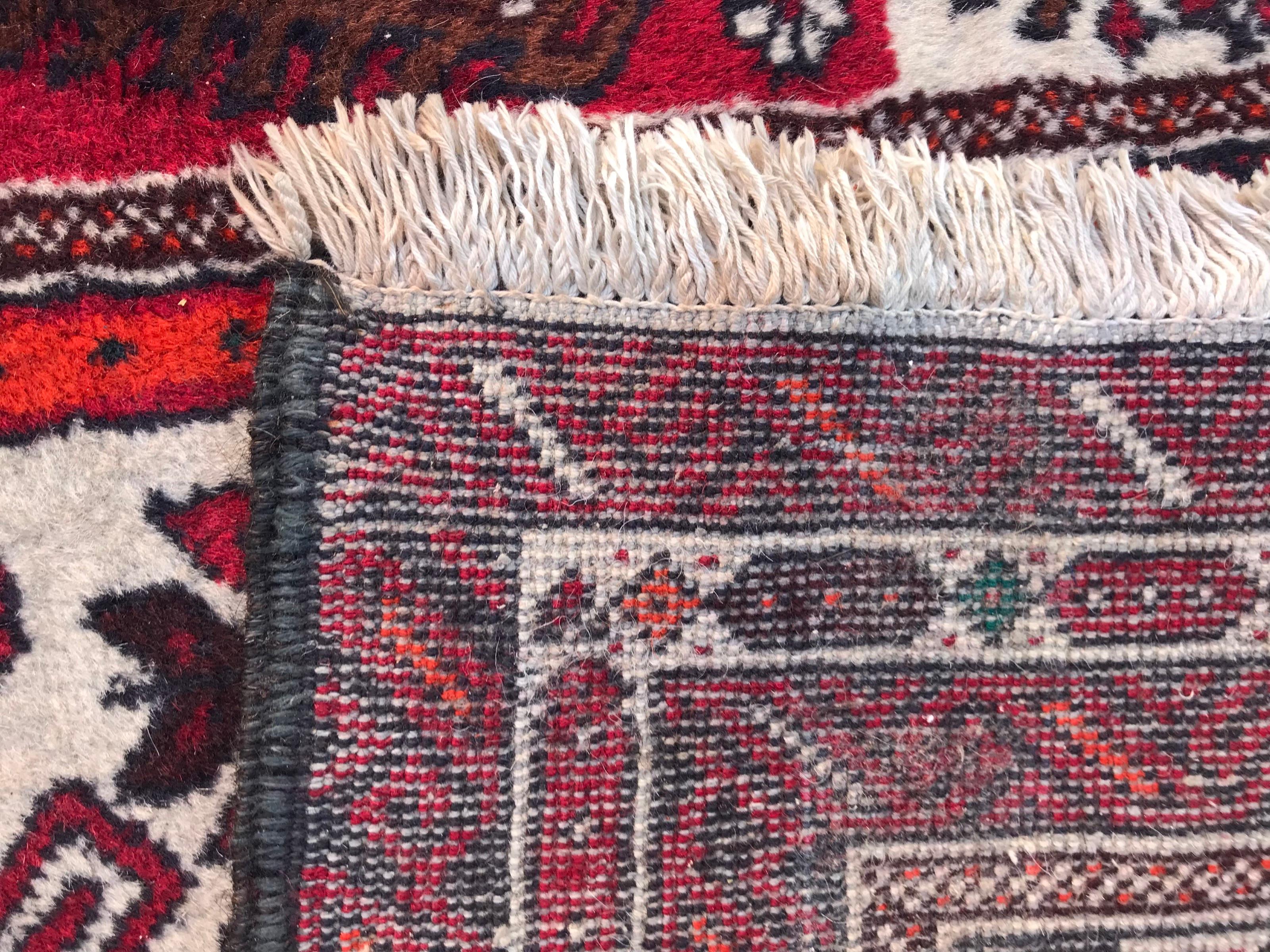 Bobyrug’s Beautiful Vintage Turkmen Baluch Rug For Sale 3