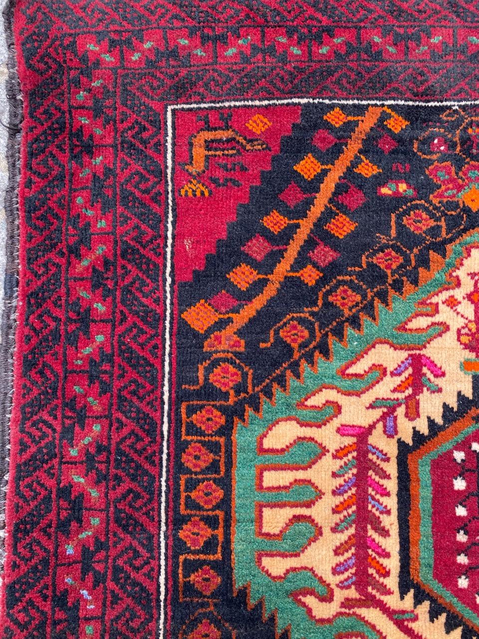 Beautiful Vintage Turkmen Baluch Rug For Sale 3