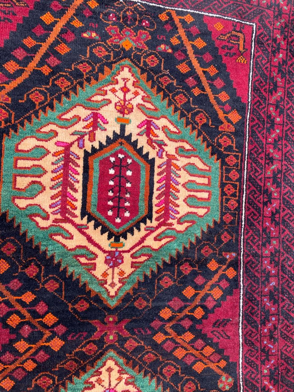 Beautiful Vintage Turkmen Baluch Rug For Sale 4