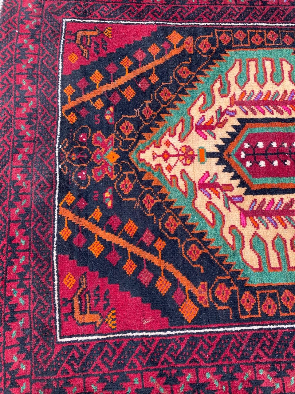 Beautiful Vintage Turkmen Baluch Rug For Sale 6