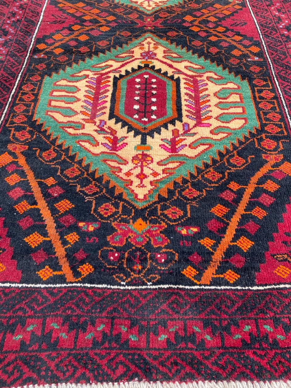 Beautiful Vintage Turkmen Baluch Rug For Sale 7