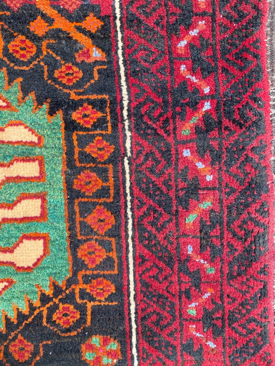 Hand-Knotted Beautiful Vintage Turkmen Baluch Rug For Sale