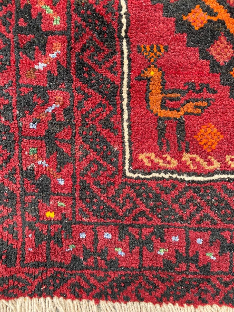 Wool Beautiful Vintage Turkmen Baluch Rug For Sale